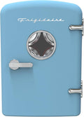 Frigidaire Retro 9-Can Mini Personal Fridge Portable Cooler for Car, Office, Bedroom, Dorm Room, or Cabin, 11.8" D x 7.1" W x 10.1" H, BLUE by Unknown