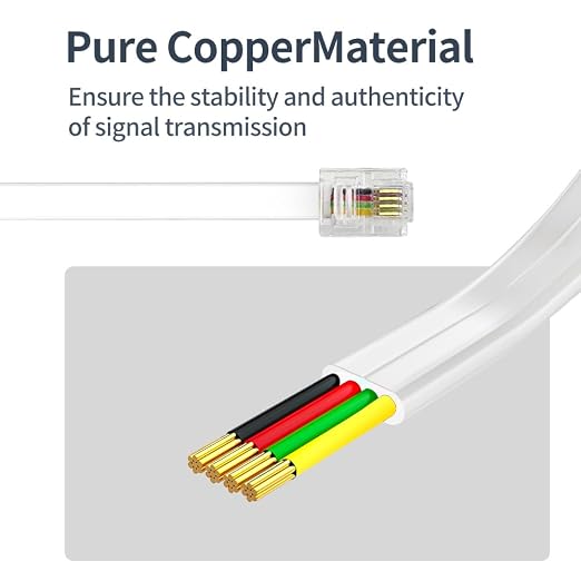 Phone Cable 100 Feet Long Telephone Line Cord - Image 4