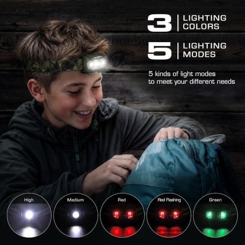 EverBrite Headlamp, 300 Lumens LED Head Lamp for Kids & Adults, Red Light - Image 2