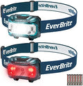 EverBrite Headlamp, 2 Pack Kids Headlamp with Red Light and Memory Function, Head Lamp for Adults and Kids with 5 Modes, Bright Headlamps for Camping, Running, Christmas Gifts, Batteries Included by EverBrite