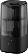 Humidifiers for Bedroom, 2.0L Cool Mist Humidifier for Home Plant and Baby Nursery, Quiet Ultrasonic Humidifier with 360° Nozzle, Auto Shut-Off, Filterless, Black by ROSEKM
