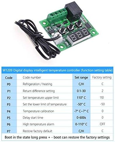 HiLetgo 2pcs W1209 12V DC Digital Temperature Controller Board Micro Digital - Image 3