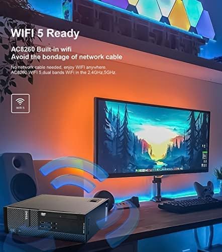 Dell OptiPlex 7020 Desktop Computer, 16GB Ram 256GB SSD, Intel Quad Core i7 4790 up to 4.0GHz, AC8260 Built-in WiFi 5, Dual Monitor Supported, DVD-RW HDMI Windows 11 Pro (Renewed) - Image 3