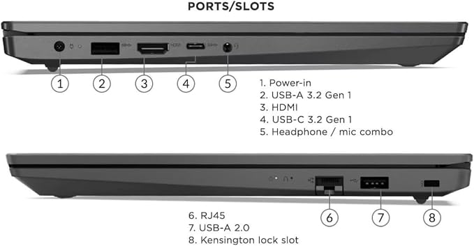 Lenovo V15 Laptop, 15.6" FHD Display, AMD Ryzen 5 5500U Hexa-core Processor (Beat Intel i7-1065G7), 16GB RAM, 512GB SSD, HDMI, RJ45, Numeric Keypad, Wi-Fi, Windows 11 Pro, Black - Image 6