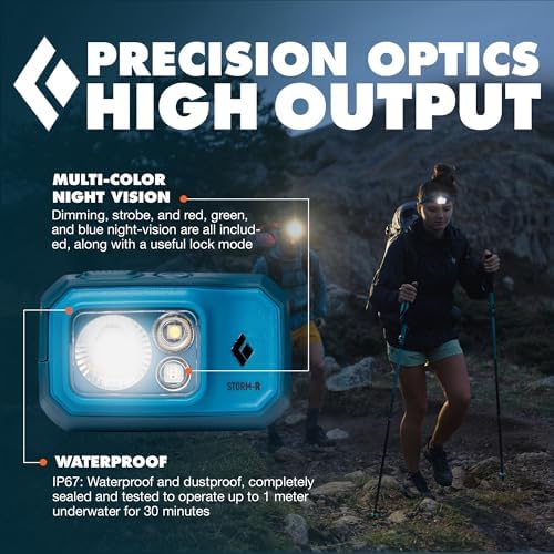BLACK DIAMOND Storm 500-R Headlamp, Rechargeable, Dimmable, Bright, Azul - Image 4