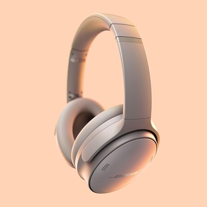 Bose QuietComfort Headphones - Wireless Bluetooth Headphones, Active Over Ear Noise Cancelling and Mic, USB-C Charging, Deep Bass, Up to 24 Hours of Playtime, Sandstone - Image 2