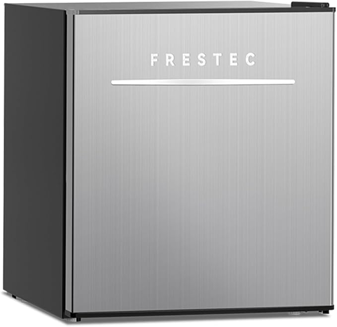1.7 Cu.Ft Mini Fridge with Freezer, Mini Fridge for Bedroom, Small Refrigerator, Dorm Refrigerators with Freezer, Compact Refrigerator for Office, Apartment, Bedroom (Grey) by Frestec