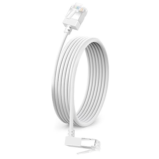 Ultra Thin Cat 6 Ethernet Cable 90° Downward Angle 30 Feet, Flexible & Slim by DUTEVOLNS