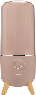 Homedics Ultrasonic Humidifier, Bedrooms and Home Offices, 0.97-Gallon Tank, 45-Hour Runtime, Visible Ultra-Quiet Cool Mist, Aromatherapy, Demineralization Cartridge, Night-Light, Auto-Off, Taupe by Homedics