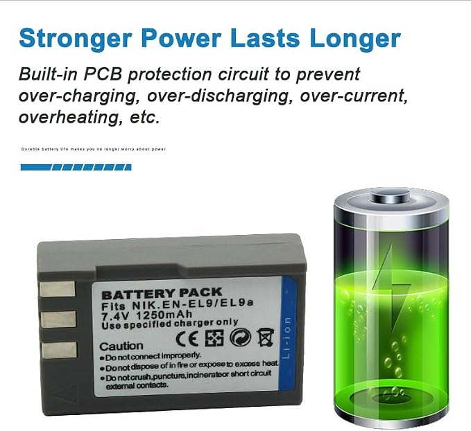 EN-EL9 Camera Battery Multifunctional Charger Set Compatible - Image 4