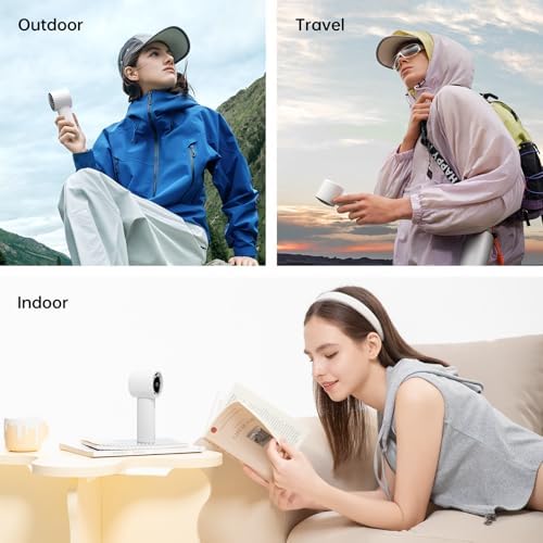 JISULIFE Handheld Turbo Fan Life10S, 28H Max Runtime, Strong Wind, Gray - Image 6