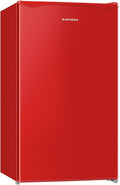 Mini Fridge with Freezer 3.2 Cu.Ft for Bedroom and Office Red | Single Door, Small Refrigerator, Energy-efficient, Low Noise, Mini fridge for Dorm by LiveFreshLiveUnrushed