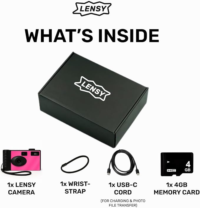 LENSY Screen Free Digital Camera | Four Built in Filters | Rechargeable - Image 4