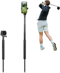 Golf Monopod Selfie Stick with Ground Spike Stake, Golf Swing Analyzer Phone by YKI
