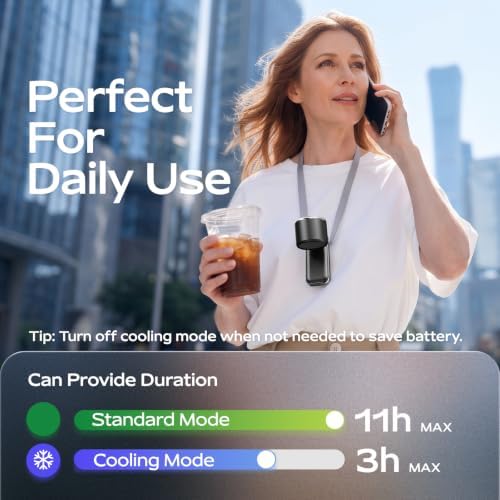 SHEWIND Portable Handheld Fan with Ice Cooling-5 Gear High Speed Turbo Personal Fan Rechargeable,Up to 11 Hrs,Mini Fan Handheld,Europe Travel Essentials Accessories, Beach Vacation, Gifts for Women - Image 5