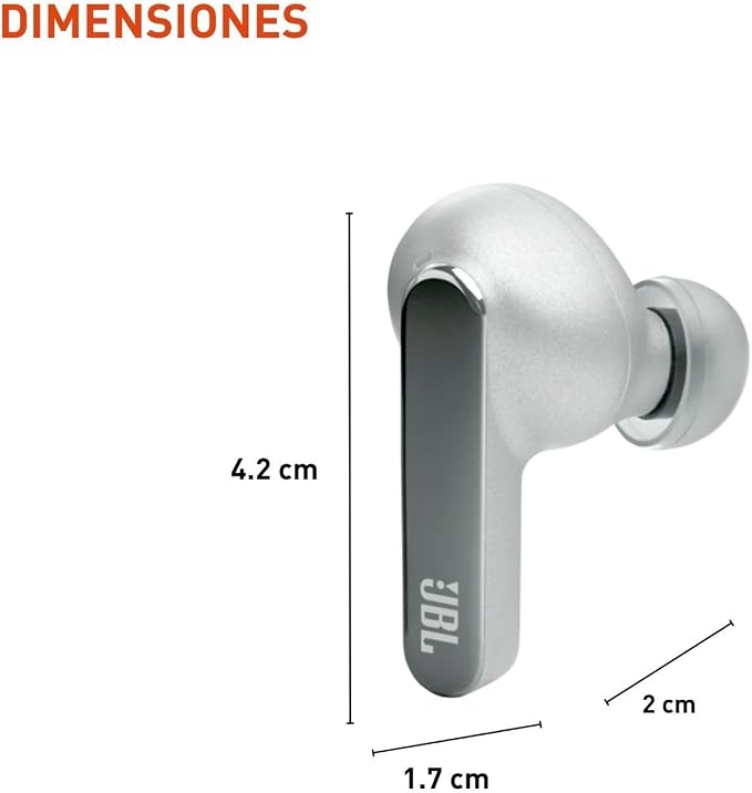 JBL Live Pro 2 TWS - Noise Cancelling Earbuds - Silver | JBL Signature Sound, True Adaptive Noise Cancelling with Smart Ambient, 40 1030 hours of playback with wireless charging - Image 4