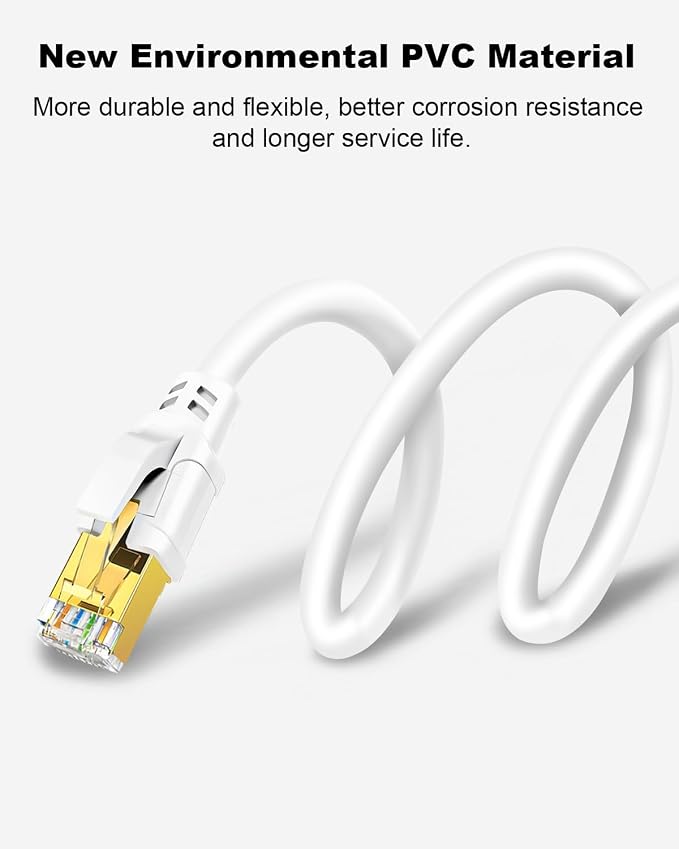 Yauhody CAT 8 Ethernet Cable 50FT, Outdoor Indoor 40Gbps High Speed SFTP - Image 6