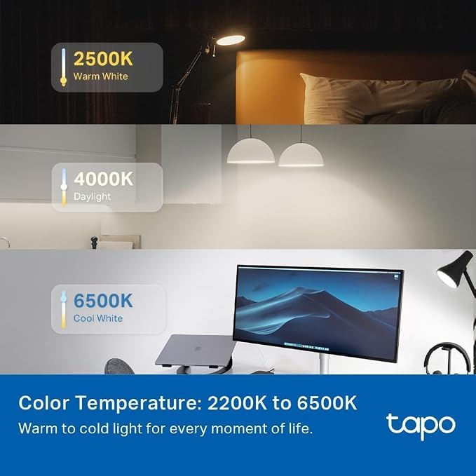 TP-Link Tapo Smart Light Bulbs, 1100 Lumens High Brightness, Matter-Certified - Image 7
