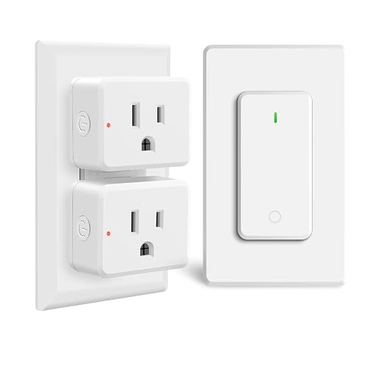Remote Switch Outlet, Wireless On/Off Light Switch Wall Mounted, TUV Listed by greencycle