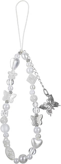 Beaded Camera Wrist Strap Butterfly Cellphone Lanyard Strap Y2K Phone Charms by Unknown
