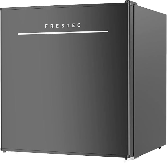 1.7 Cu.Ft Mini Fridge with Freezer, Mini Fridge for Bedroom, Small Refrigerator, Dorm Refrigerators with Freezer, Compact Refrigerator for Office, Apartment, Dorm, Bedroom (Black) by Frestec