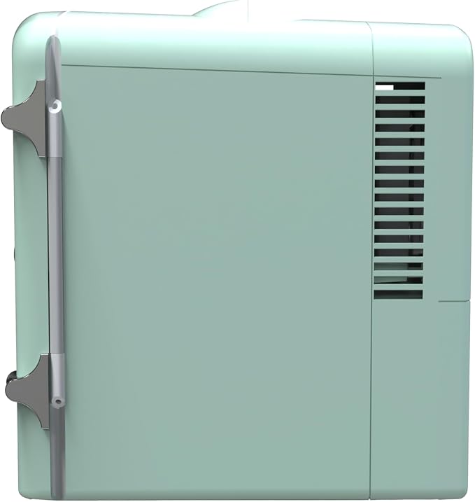 Frigidaire EFMIS171 Retro Mini Portable Personal Fridge - Ideal for Home, Office or Dorm - Includes Carrying Handle, AC/DC Wall/Car Charger (Green) - Image 3