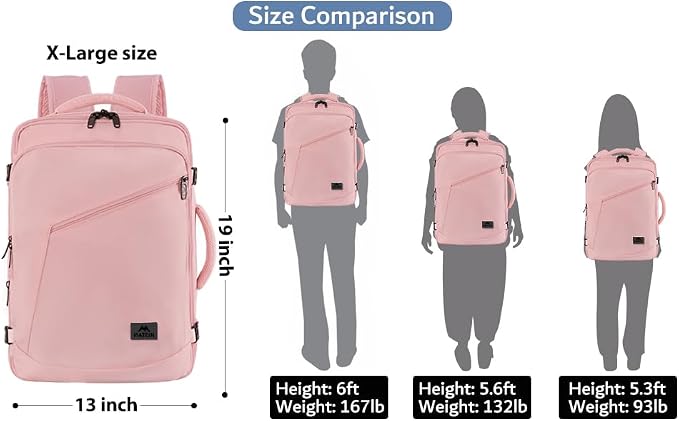 MATEIN Womens Travel Backpack, Extra Large Carryon Backpack Fits Overhead Bin - Image 7