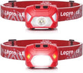 Lepro Headlamp Battery Powered Waterproof LED Headlight 2 Pack - Red by Lepro