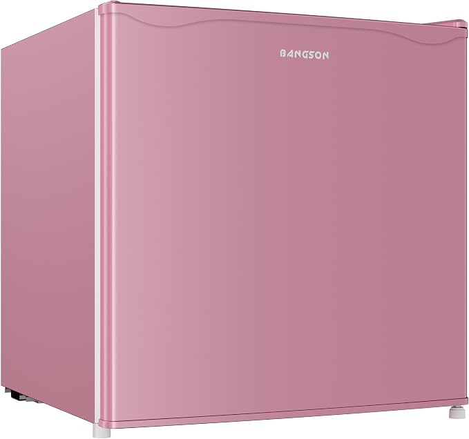 1.7 Cu.Ft Mini Fridge with Freezer for Dorm Office, Pink | Compact Refrigerator Office, Energy Saving Small Fridge Reversible Single Door, Low Noise for Bedroom Small Apartment - Image 9