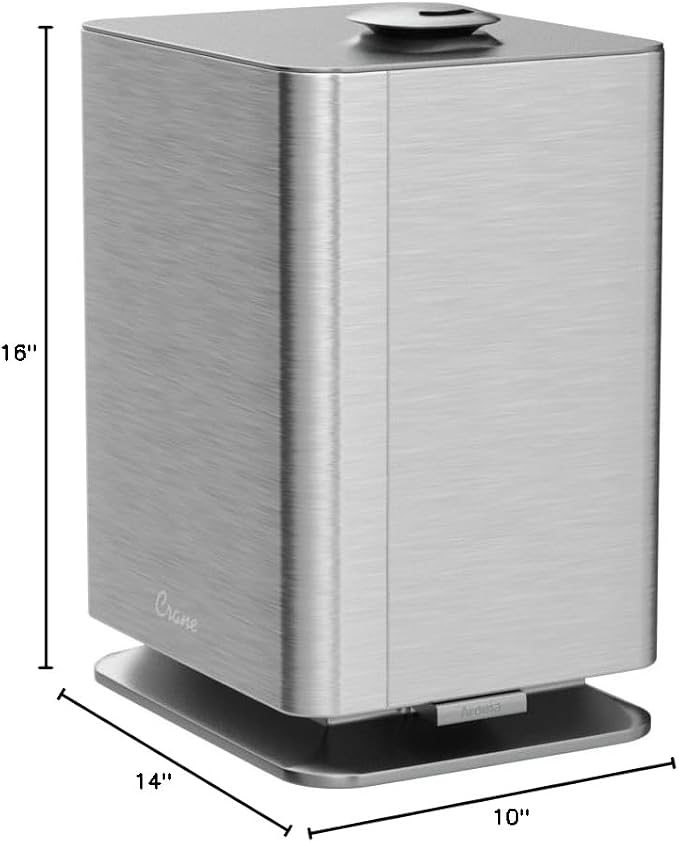 Crane 4.5L Warm and Cool Mist Humidifier, Top Fill Ultrasonic Humidifier for Large Room, Bedroom, Baby Nursery, Easy Clean, Humidifier with Essential Oil Tray, Humidifier with Humidistat & Remote - Image 8