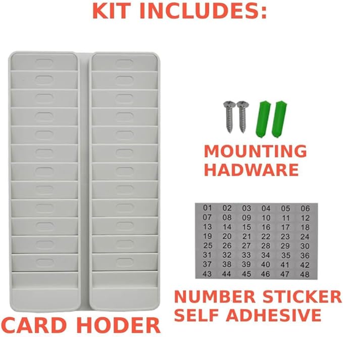 Japard Badge Rack Wall Mount 24 Card Holder to Keep Swipe Cards, Room VIP ID - Image 3