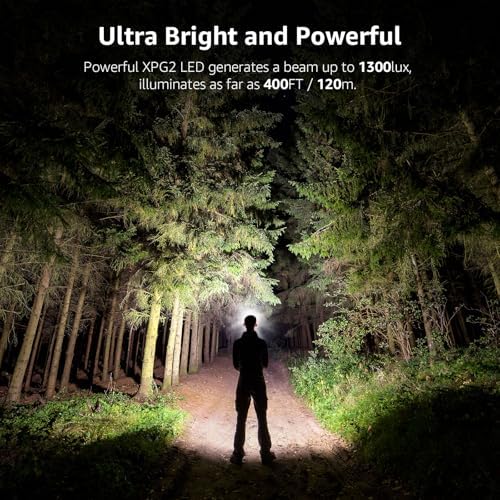 Lepro Headlamp Battery Powered Waterproof LED Headlight 2 Pack - Blue - Image 3