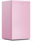 Upstreman 3.2 Cu.Ft Mini Fridge with Freezer, Pink-BR321 | Adjustable Thermostat, Energy Saving, Low Noise, Reversible Door, Small Refrigerator for Dorm, Bedroom, Office by StartUpLiveBetter