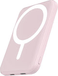 podoru for Magsafe Battery Pack, 5000mAh Magnetic PowerBank with Type-C Cable 20W PD Fast Charging Lighting Input Wireless Charger for iPhone 17/16/15/14/13/12/ All Series-Light Pink by PodoruPowerBank
