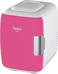 Cooluli Skincare Mini Fridge for Bedroom - Car, Office Desk & Dorm Room - Portable 4L/6 Can Electric Plug In Cooler & Warmer for Food, Drinks, Beauty & Makeup, 12v AC/DC & Exclusive USB, Fuchsia by CooluliPortableMultipurposeMiniFridges