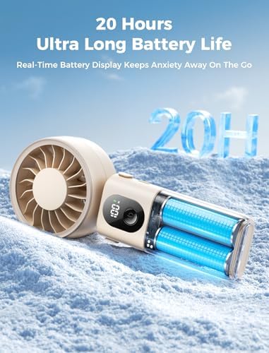 Aecooly Mighty Portable Handheld Fan 2 Pack | 20H Max Cooling Time - Image 5