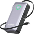 Portable Charger with Built in 25.6in Retractable Cable and Wall Plug, 10000mAh USB C Travel Power Bank, 35W Fast Charging Battery Pack Compatible with iPhone 16 15 14 13 Samsung Android Phone etc by GITRYIN