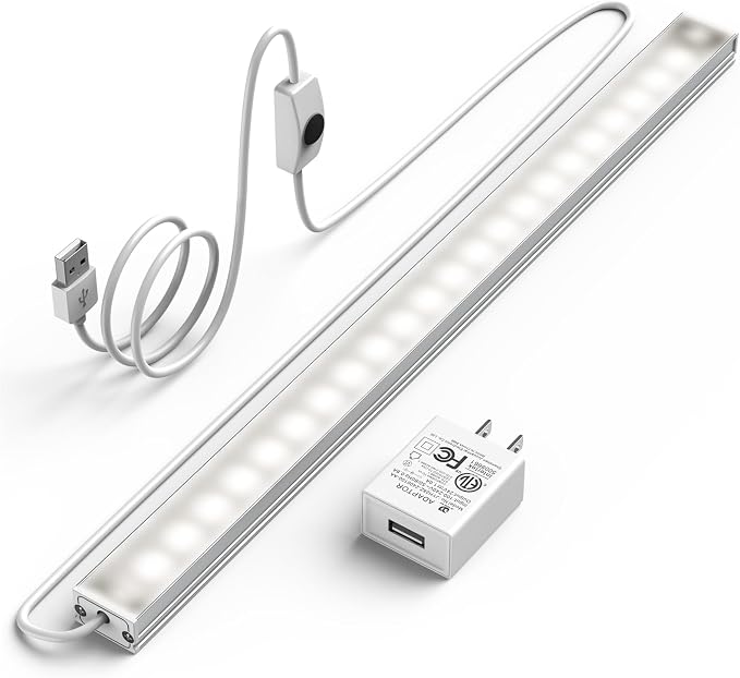 ASOKO Under Cabinet Led Lighting, 12 Inch Light Strip Bar, Daylight White 5000K by ASOKO