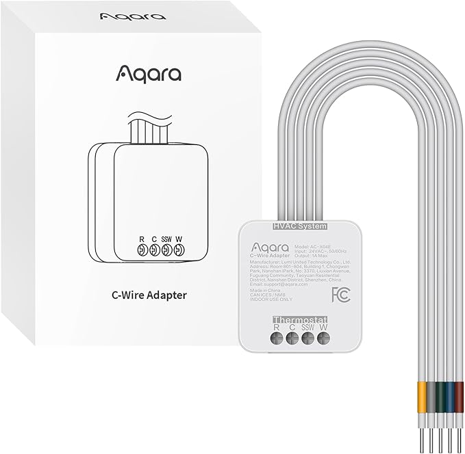 Aqara C-Wire Adapter for W200 Smart Thermostat, Add a Common Wire for by Aqara