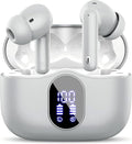 Wireless Earbuds, Bluetooth 5.4 Headphones Bass Stereo, Graphite Gray | Ear Buds with Noise Cancelling Mic LED Display, 36H, IP7 Waterproof in Ear Earphones for Laptop Pad Phones Sports Workout by Btootos