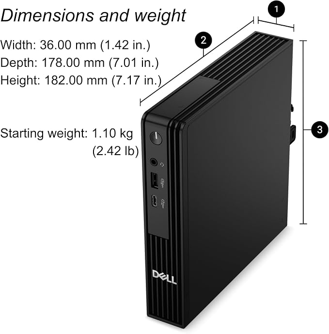 Dell Pro Micro Mini PC for Business, AMD Ryzen 5 150 6-Core (2026 Edition) | 32GB DDR5, 1TB SSD, Ideal for Office Work, Data Processing, Photo & Video Editing, Coding & Everyday Use, Windows 11 Pro - Image 6