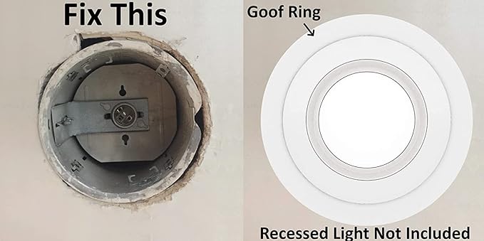 12 Pack Matte White Goof Trim Ring - Image 2