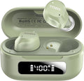 TOZO NC9 Hybrid Active Noise Cancelling Wireless Earbuds, 60H, LED Display | 6 Mic ENC Clear Calls, Deep Bass Sound, IPX8, in Ear Bluetooth 5.3 Headphones,32 EQs via APP, Comfort Fit Ear Buds, Green by TOZO