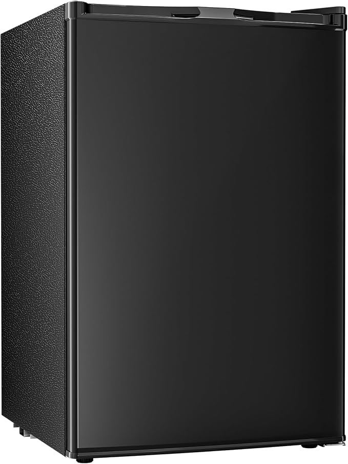 Antarctic Star 4.4 Cu.Ft Compact Refrigerator,Mini Fridge Single Door with Adjustable Thermostat,Removable Glass Shelves for Apartment/Dorm/Office,BLACK by AntarcticStar