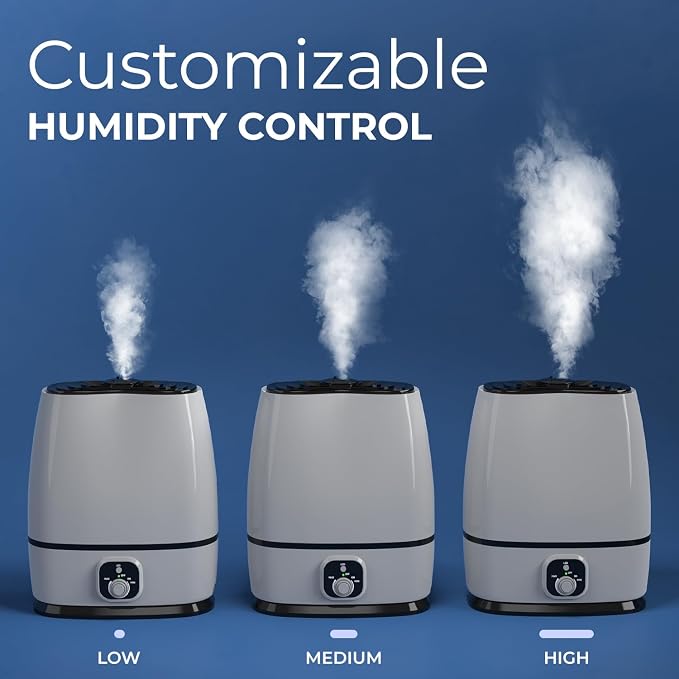 Everlasting Comfort 6L Humidifiers for Bedroom, Quiet 50HR Runtime No-Filter Supersized Cool Mist Humidifier Large Room for Whole House, Plants, Baby Nursery, Allergies, Dry Skin, Congestion, Indoor - Image 2
