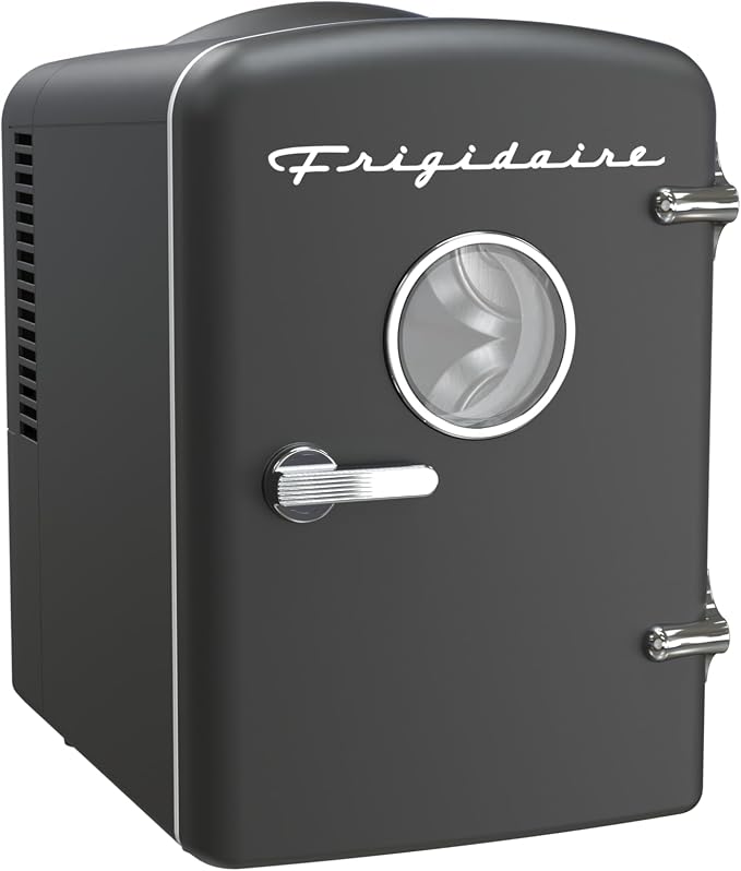 Frigidaire EFMIS171 Retro Mini Portable Personal Fridge - Ideal for Home, Office or Dorm - Includes Carrying Handle, AC/DC Wall/Car Charger - Image 2
