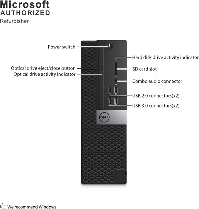Dell OptiPlex 7040 Small Form Factor PC, Intel Quad Core i7-6700 up to 4.0GHz, 16G DDR4, 512G SSD, Windows 11 Pro (Renewed) - Image 5