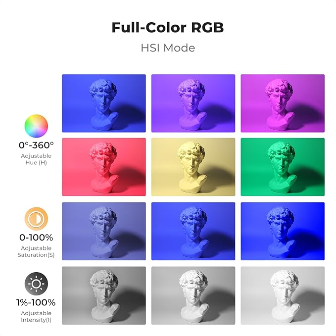 K&F CONCEPT RGB Video Light, Portable Camera Light - Image 2