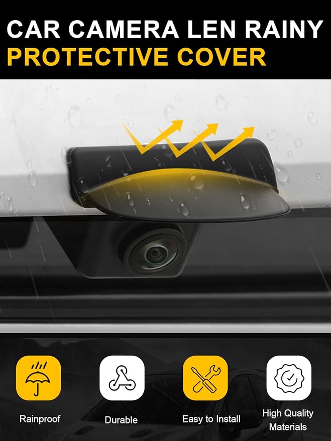 Car Camera Lens Protector 2-Pack + Backup Camera Rain Shield 1-Pack, - Image 3