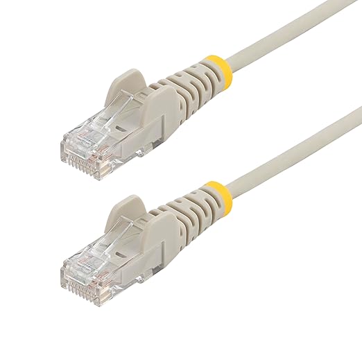 StarTech.com 20ft Gray Slim CAT6 Ethernet Cable, Snagless RJ45, 28AWG Pure Bare by StarTech